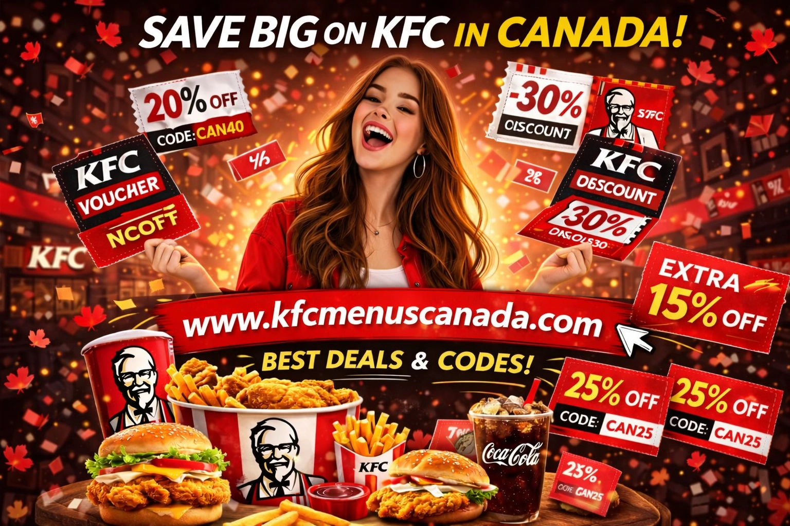 Kfc Coupons Codes Canada May 2026 | First Order 50 Off 1 Kfc Coupon Codes Canada